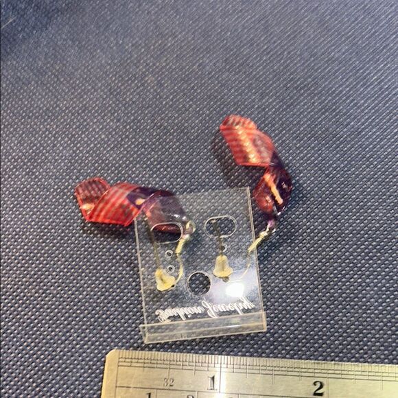 Fashion Jewelry Red and blue Dangle Earrings - Picture 3 of 3